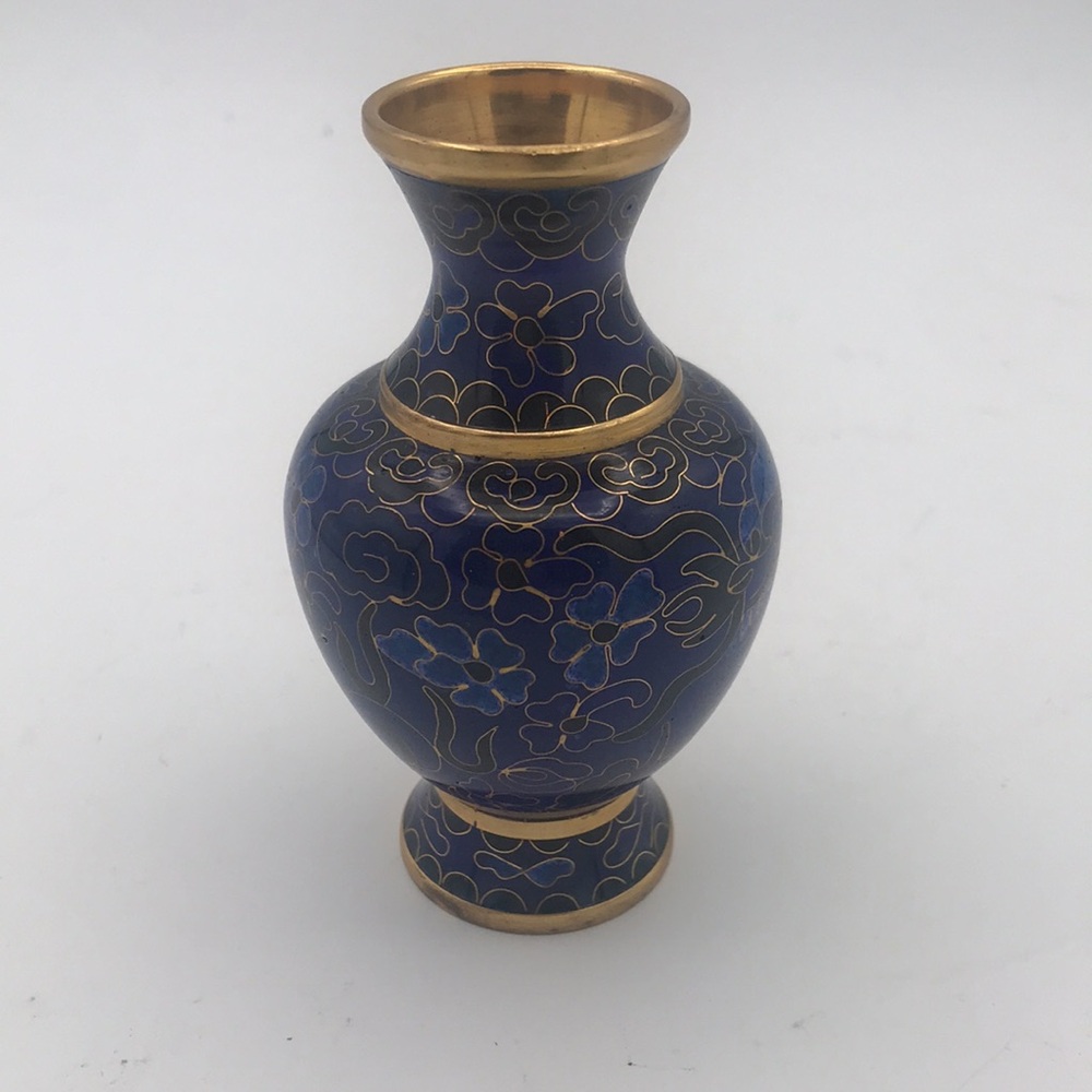 VTG‎ (60s) Cloisonné 4-1/4" Mini Bud Vase Chinese - Picture 4 of 9